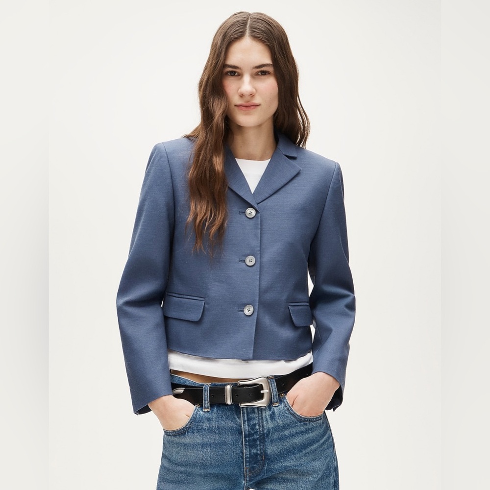 NWT J.Crew Lenore Lady Blazer in Gramercy Linen Blend